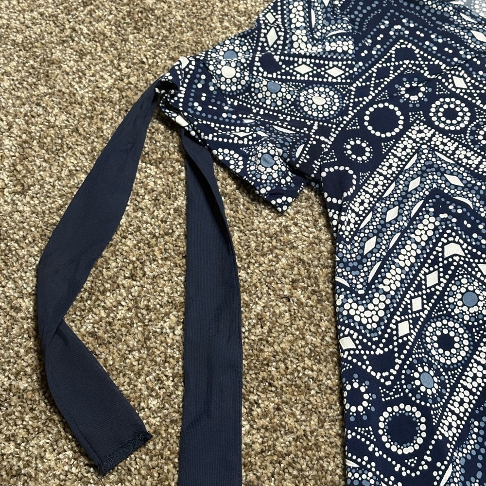 Espresso Navy and White Midi Dress - Picture 6 of 10